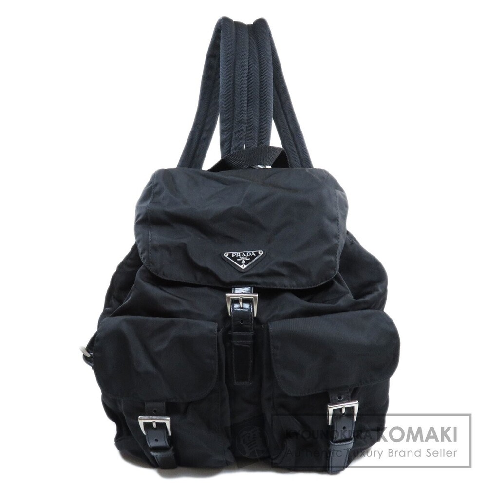Prada logo plate Backpack Rucksack Daypack